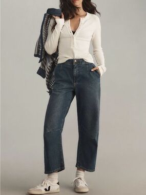 Anthropologie Pilcro Leni Mid-Rise Barrel Jeans